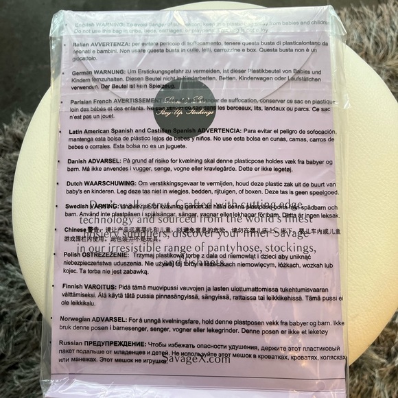 Savage X Fenty Roasted Red Fresh Ink Lined & Laced Stay-Up Stockings - Picture 9 of 12